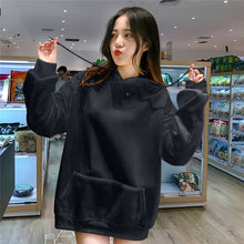 Load image into Gallery viewer, Tracksuit Solid Hoodies Loose Autumn Women Sweatshirts Jumper Long Sleeve Pullover Female   Thickening 2019 All Match Korea New