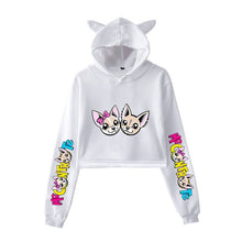 Load image into Gallery viewer, New Korean Style Casual Femme Long-sleeved Short Cat Ears Pullovers Sweatshirts 2019 Autumn Women Tic Tok Hooded Sweatshirts