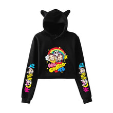 Load image into Gallery viewer, New Korean Style Casual Femme Long-sleeved Short Cat Ears Pullovers Sweatshirts 2019 Autumn Women Tic Tok Hooded Sweatshirts