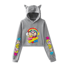 Load image into Gallery viewer, New Korean Style Casual Femme Long-sleeved Short Cat Ears Pullovers Sweatshirts 2019 Autumn Women Tic Tok Hooded Sweatshirts