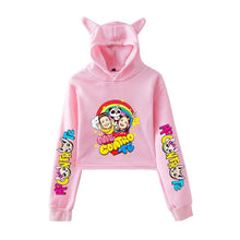 Load image into Gallery viewer, New Korean Style Casual Femme Long-sleeved Short Cat Ears Pullovers Sweatshirts 2019 Autumn Women Tic Tok Hooded Sweatshirts