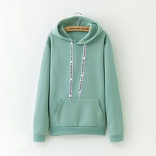 Load image into Gallery viewer, 2019 New Social Harajuku Hoodies For Girls Solid Color Hooded Tops Women's Sweatshirt Long-sleeved Winter Velvet Thickening Coat